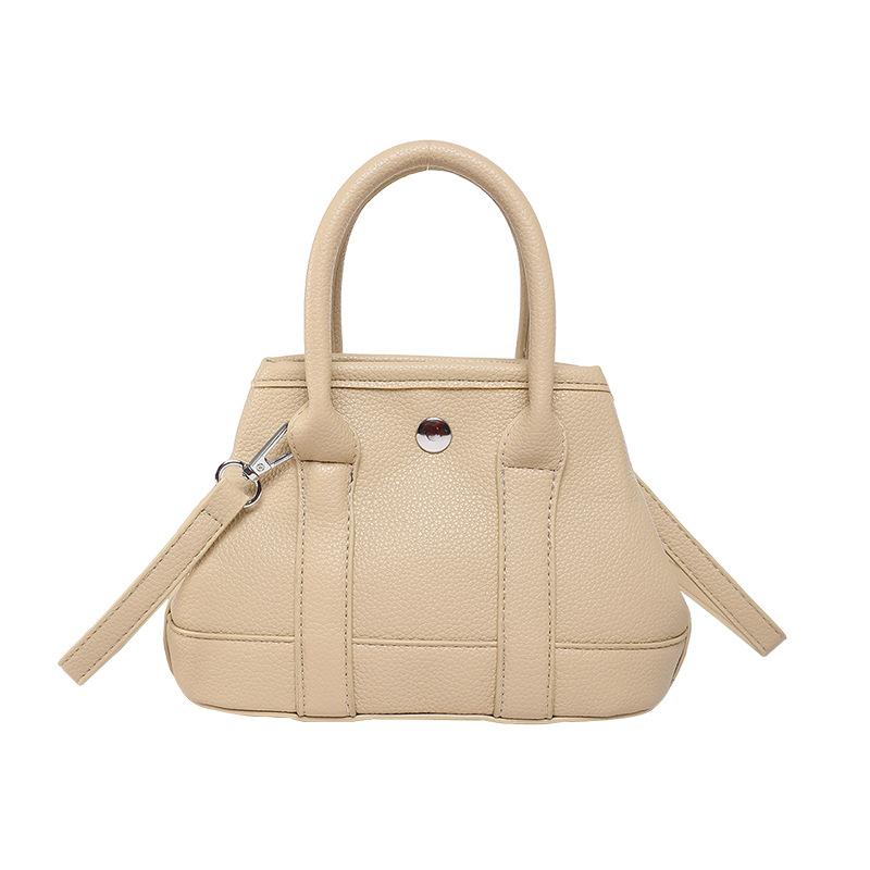 

Solid color temperament lychee pattern portable small bag women s versatile senior sense business commuter style messenger bag хаки