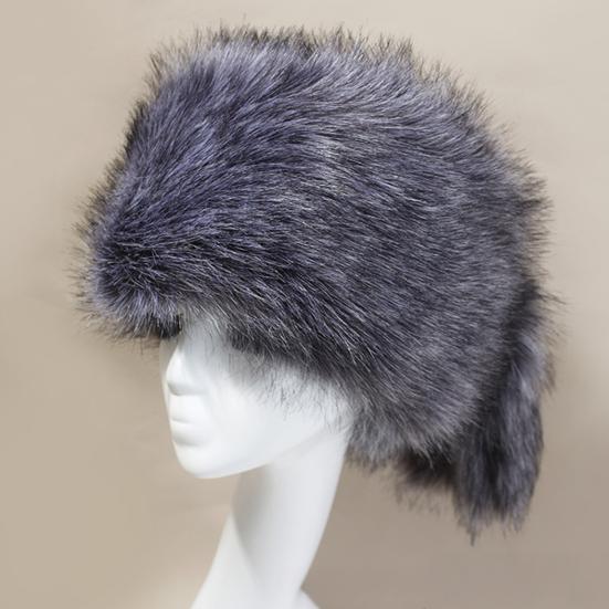 Winter Hat Ethnic Style Design Ear Protection Thickened Lining Faux Fur Ball Women Hat