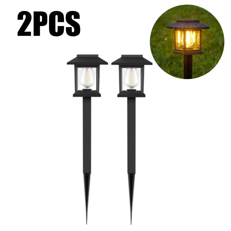 Waterproof Solar Tungsten Lawn Light Garden Landscape Filament Lamp Path Lawn Lights Solar Power Pathway Garden Lights Outdoor