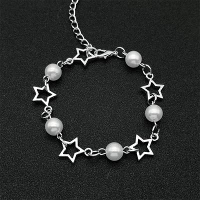 Artificial Star Bracelet Y2K Pop Punk Bracelet New Imitation Pearl Bracelet