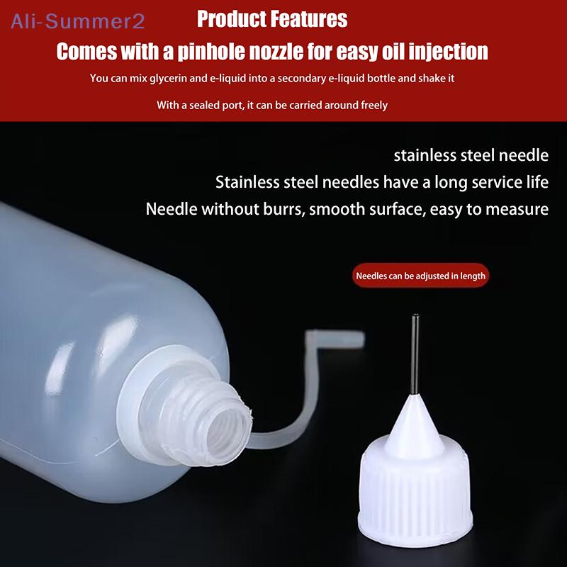 {Summer2} DIY Quilling Tool Empty Needle Tip Glue Bottle With Cap Liquid Dropper Containers With Silicone Rings For Crafting