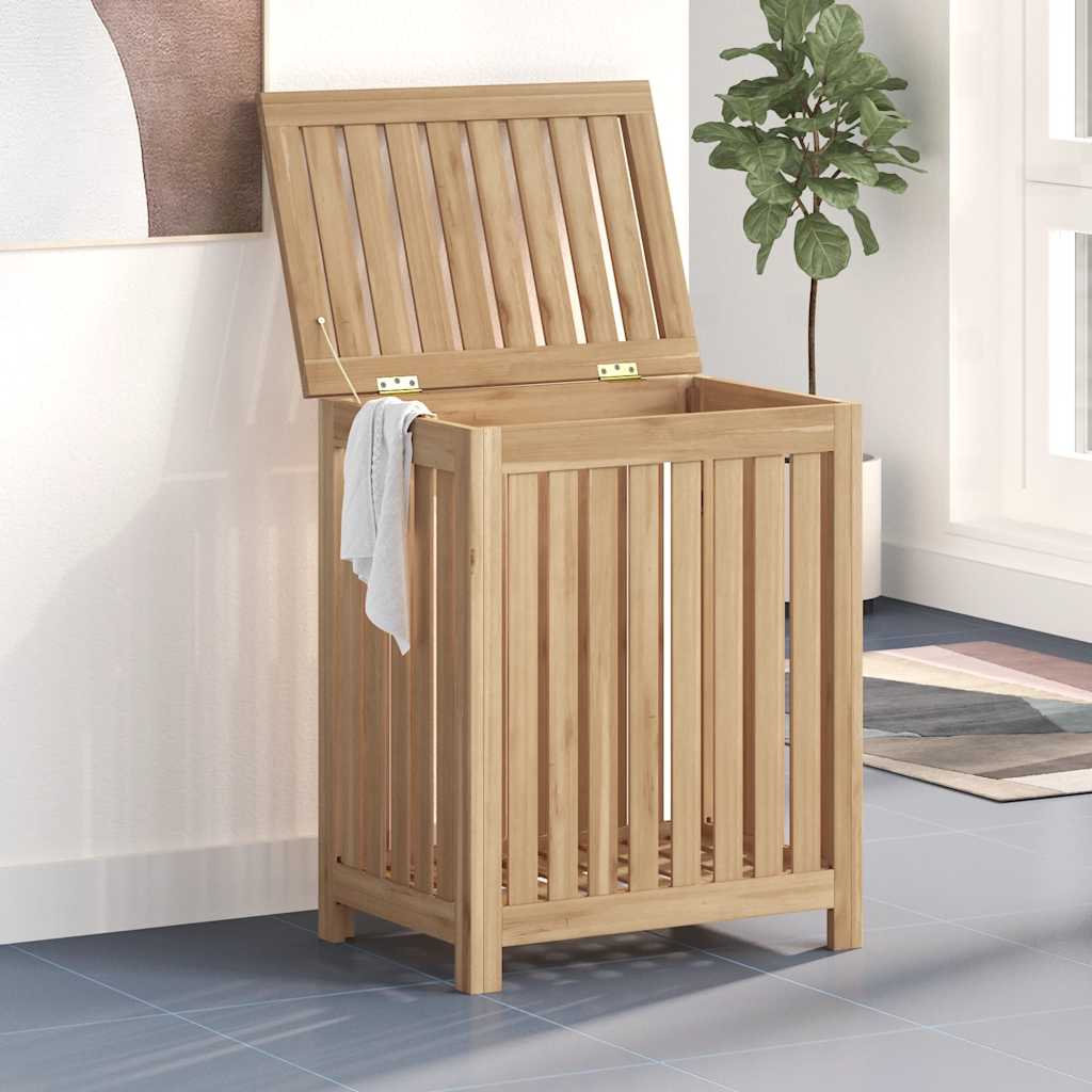 Laundry Basket 50 x 35 x 60 cm Solid Teak Wood
