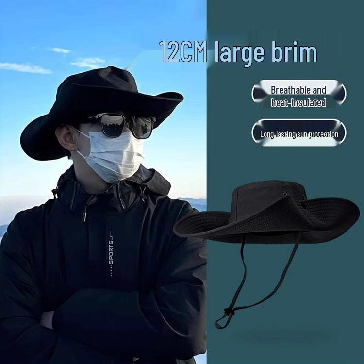 May Day Men's Outdoor Sunshade Hat - Large Brim for Mountaineering, Hiking, and Desert Adventures