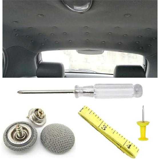 60PCS Car Roof Headliner Repair Rivets Retainer Buttons, Auto Roof Repair Kit Car Roof Snap Rivets, Fixing Repair Buckle For Car Interior Ceiling
