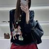 New Spring Silk Velvet Vest with Embroidery and Stand Collar - Women's Chinese National Style