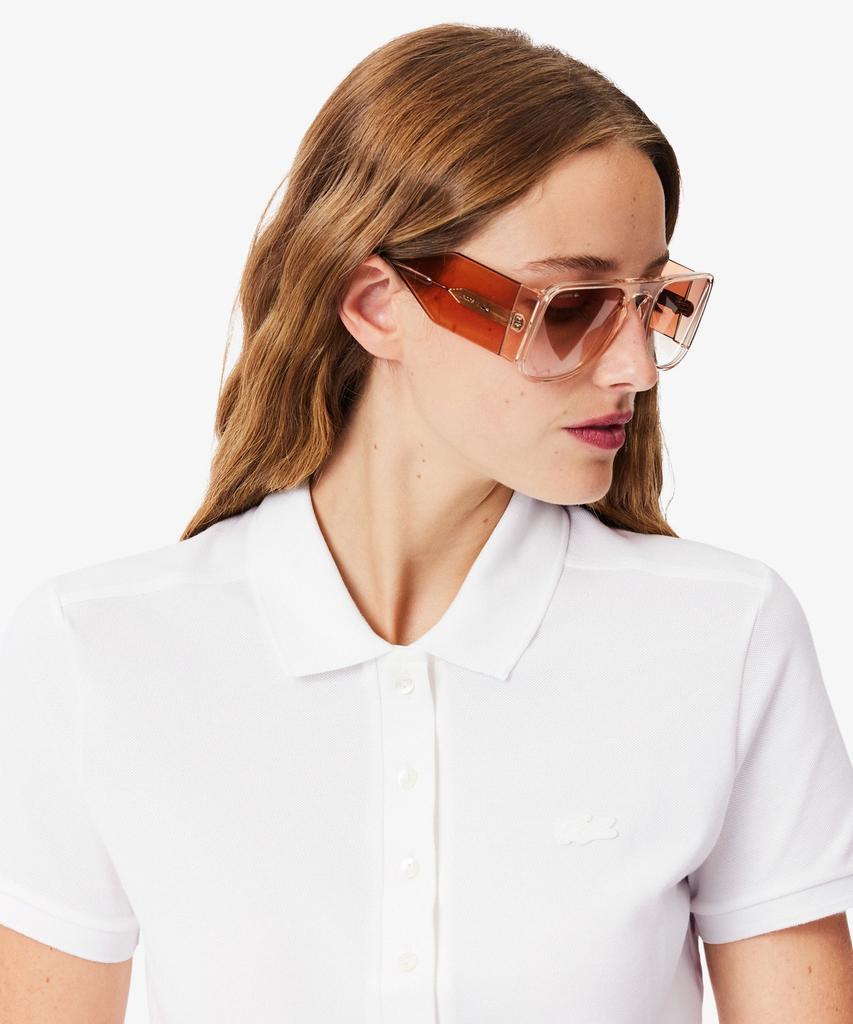LACOSTE Women'S Slim Fit Mini Pique Polo Shirt Pf5462-56G 001