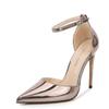 Fashion Brand Silver Pumps Women Shiny Metallic High-Heels Stilettos Shoes Woman Beautiful Wedding Evening Dress Heeled Shoe Size 35-46