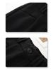 Women's Khaki Wool Trousers: 2024 Autumn/Winter Wide-Leg A-Line Bootcut Shorts