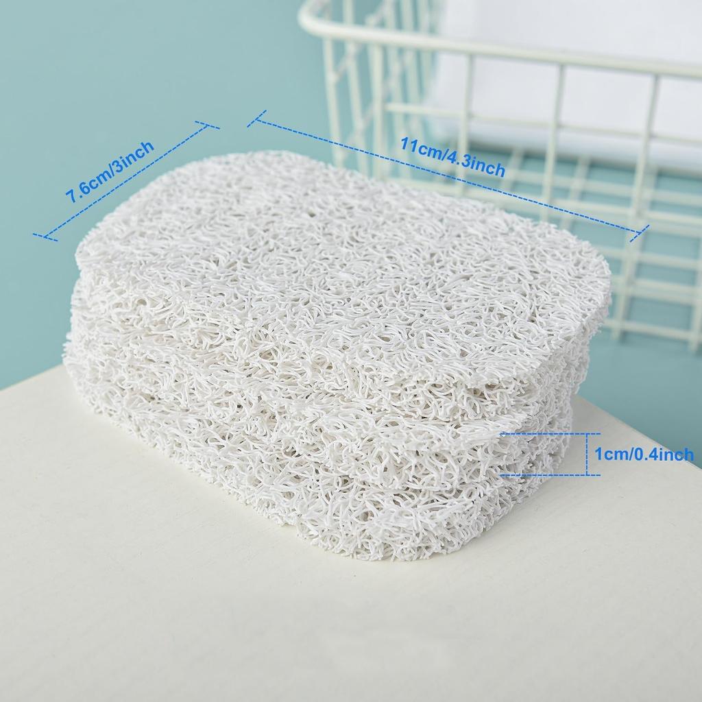 4 Pack Gray BPA-Free Soap Savers Pads for Soap Dish, Non-Slip Soap Holder Pad,Self Draining Soap Bars Holder Pads Suitable for Kitchen Bathroom Shower
