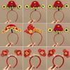 Mascot Dragon 2024 Happy New Year Headband Red Hairband New Year Headdress  Children