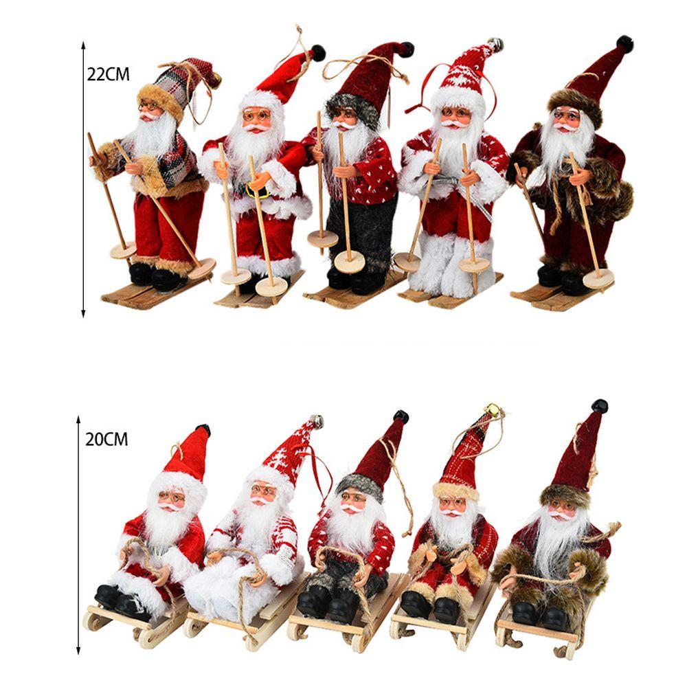 Sitting Home Decoration Kids Toys Christmas Tree Accessories Desktop Santa Claus Doll Xmas Ornament