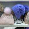 Autumn and Winter New Fashion Rabbit Fur Ball Warm Knitted Hat Outdoor Travel Sweet Versatile Ear Protector Wool Hat