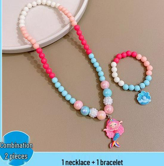 Frozen Princess Kids' Necklace & Bracelet Gift Set for Christmas or Birthday