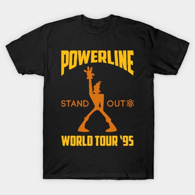 Powerline Stand Out World Tour 95 Retro Nostalgia Cotton Graphic T-shirt