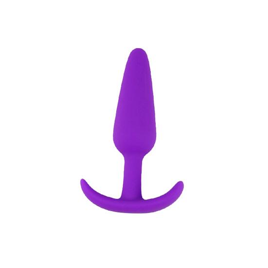 Silicone Hygienic Anal Plug Skin-friendly Smooth Surface Boat Hook Shape Butt Plug for Couples