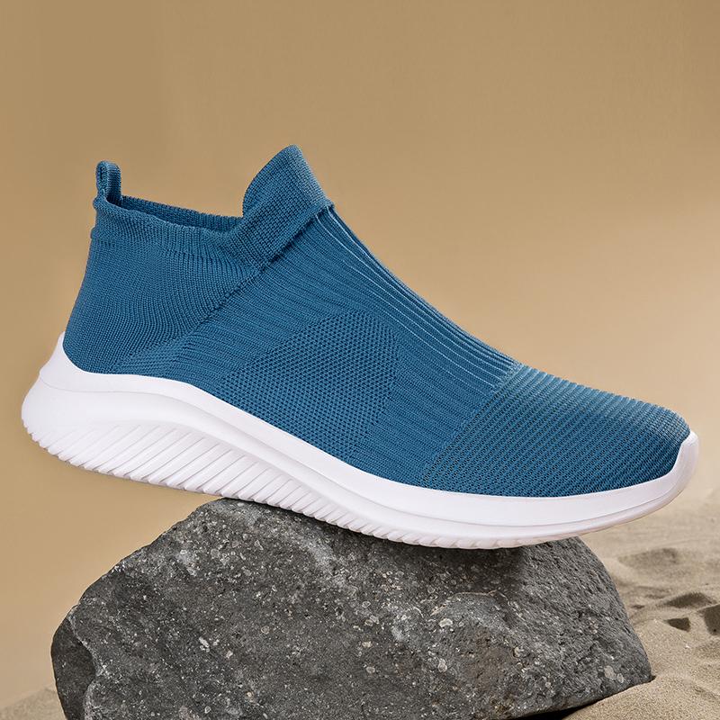 Fashion High Quality New Men's Mesh Casual Shoes Thick Soled Anti Slip Trendy Blue Men's Sports Shoes Outdoor Park Walking Shoes