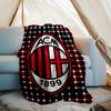 1 Stück AC Mailand Fußballverein Aufdruck Weiche Flanelldecke Überwurf für Schlafzimmer Wohnzimmer Sofa Camping Reise Fan Geschenke Weihnachtsgeschenke