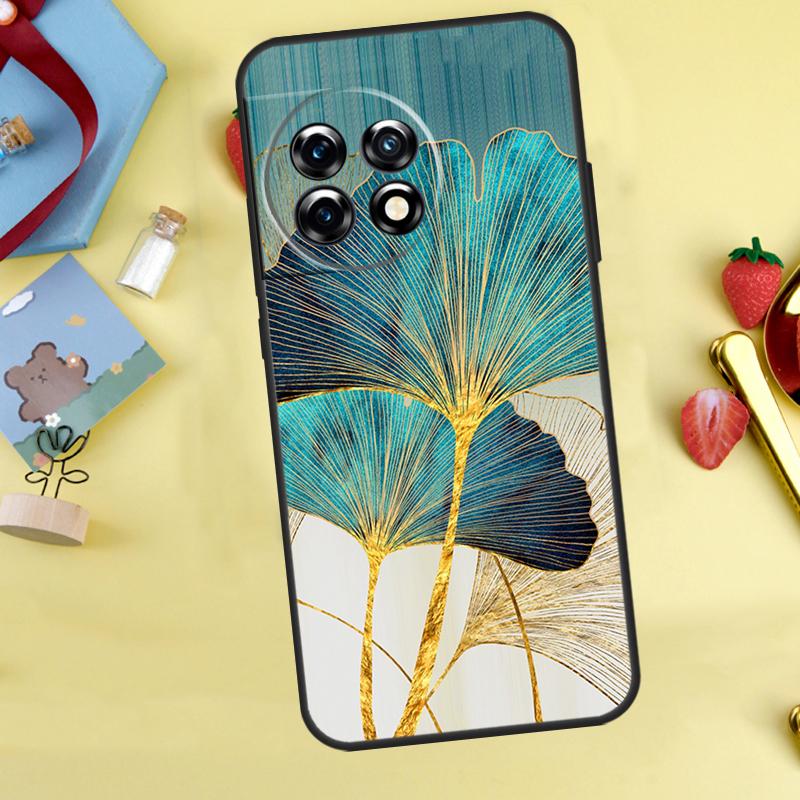 Luxury Gold Foil Art Case For OnePlus Nord 5 CE 2 3 4 Lite N20 N30 OnePlus 10T 12R 13R 13T 10 11 12 13 15 Cover