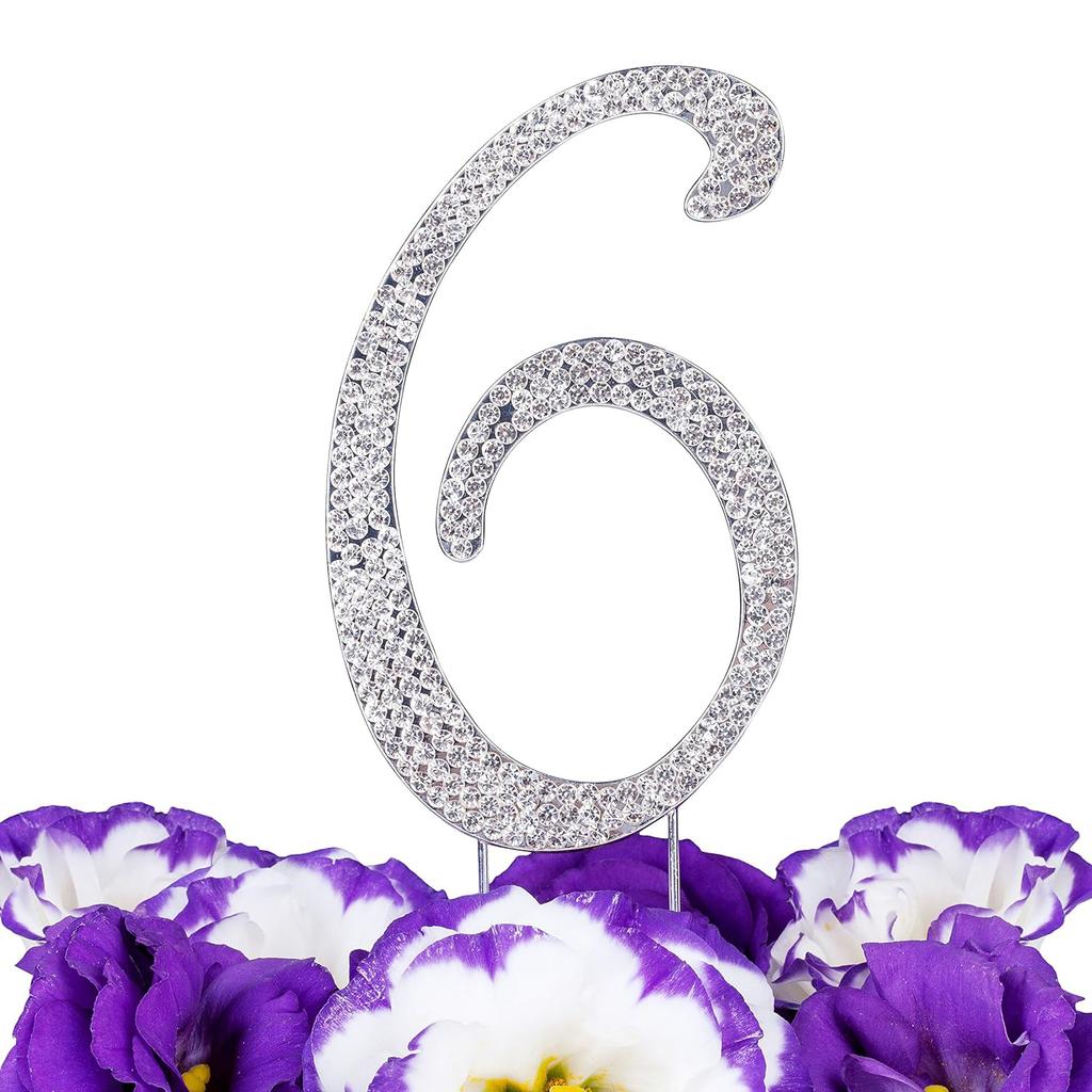 Number 3 Rhinestones Silver 3" Crystal Cake Topper Birthday Cake Topper Boy or Girl Birthday Anniversary Party Decoration Supply