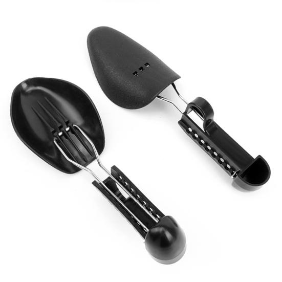 1 Pair Shoe Trees Adjustable Length Multi-holes Ultralight Matte Black Universal Anti-deformation Men Women Shoe Shape Supports Keepers