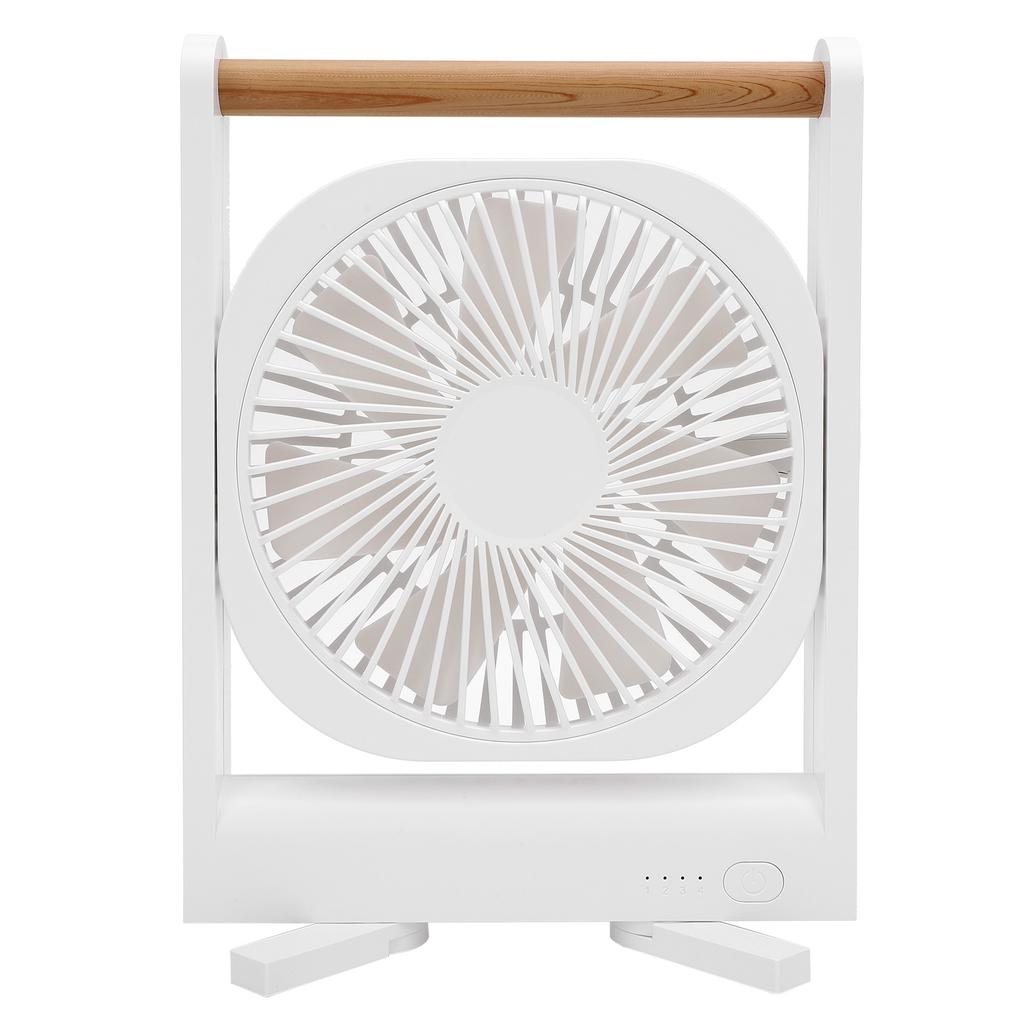 Magnetic Desk Fan 4 Speeds Adjustable Quiet Rechargeable Portable Table Fan with Handle for Home
