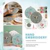 DIY 3D Embroidery Craft For Beginners: Fabric Embroidery Material Kit, 20cm Embroidery Hoop (Not A Finished 30cm Fabric), Four-Piece Set