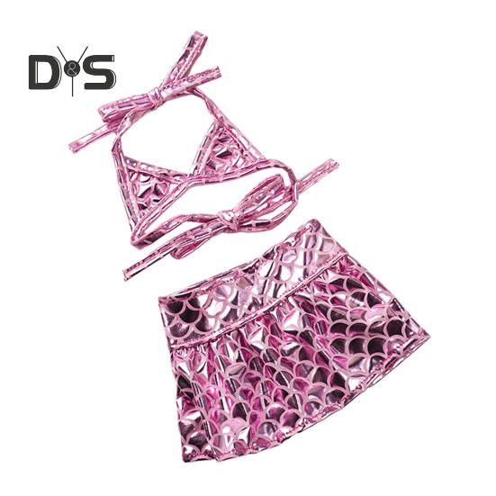 Dog Bikini Dress Sparkling Dog Swimsuit Mermaid Bathing Suit with Shiny Scale Summer Seaside Beach Outfit for Small Medium Cats Dogs