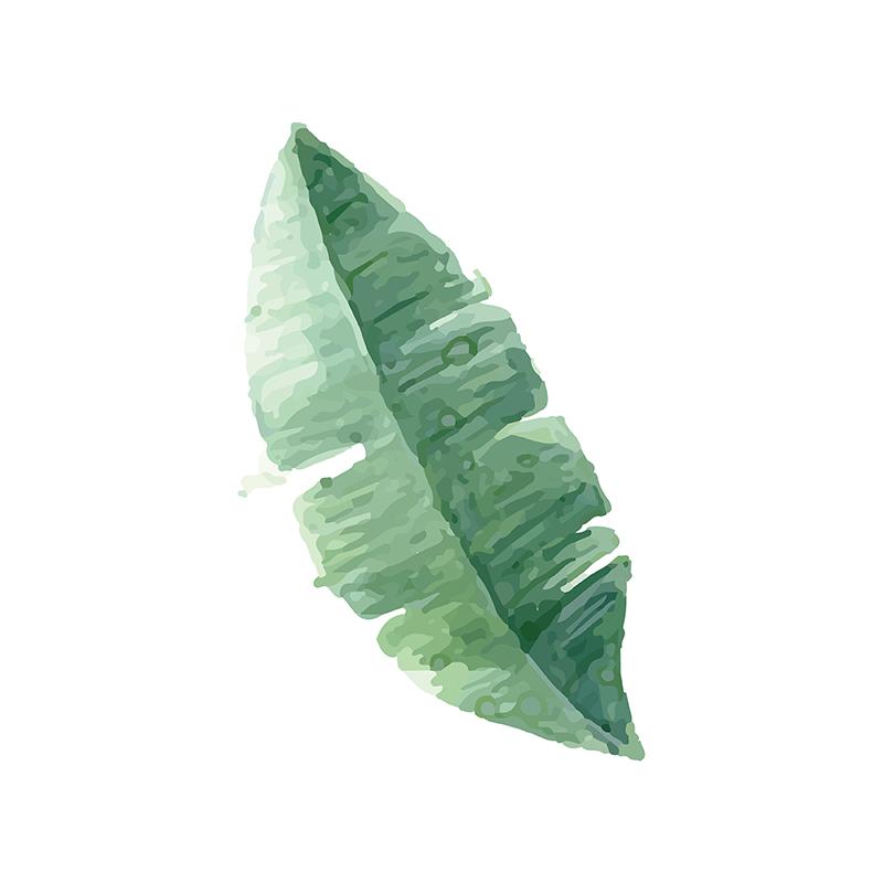 WCIC Nowa akwarela Zielony liść rośliny Dekoracyjna dekoracja ścienna do domu Wiszące malowanie