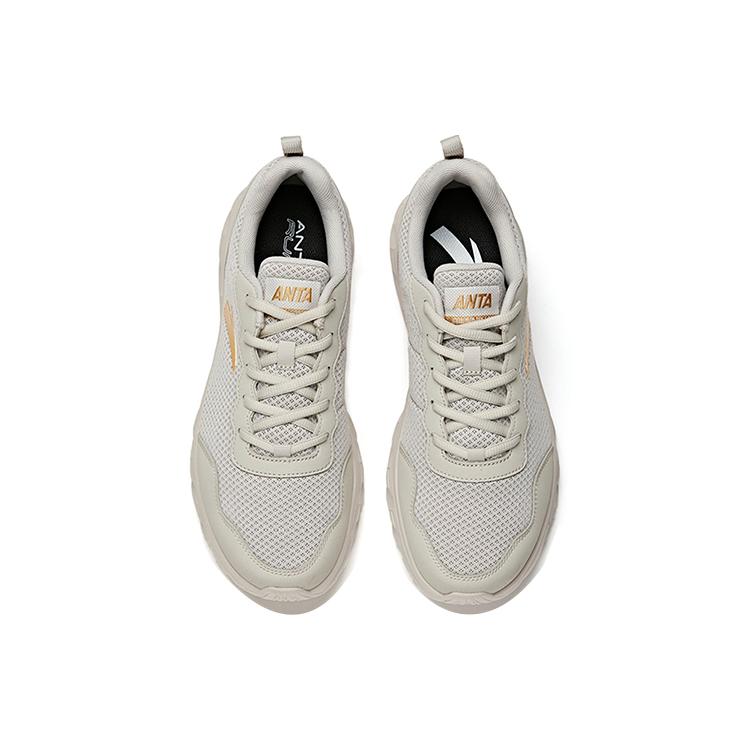 Anta Slip Resistant, Abrasion Resistant, Breathable Coverage Low top Running Shoes Men's Gray 912115578-2