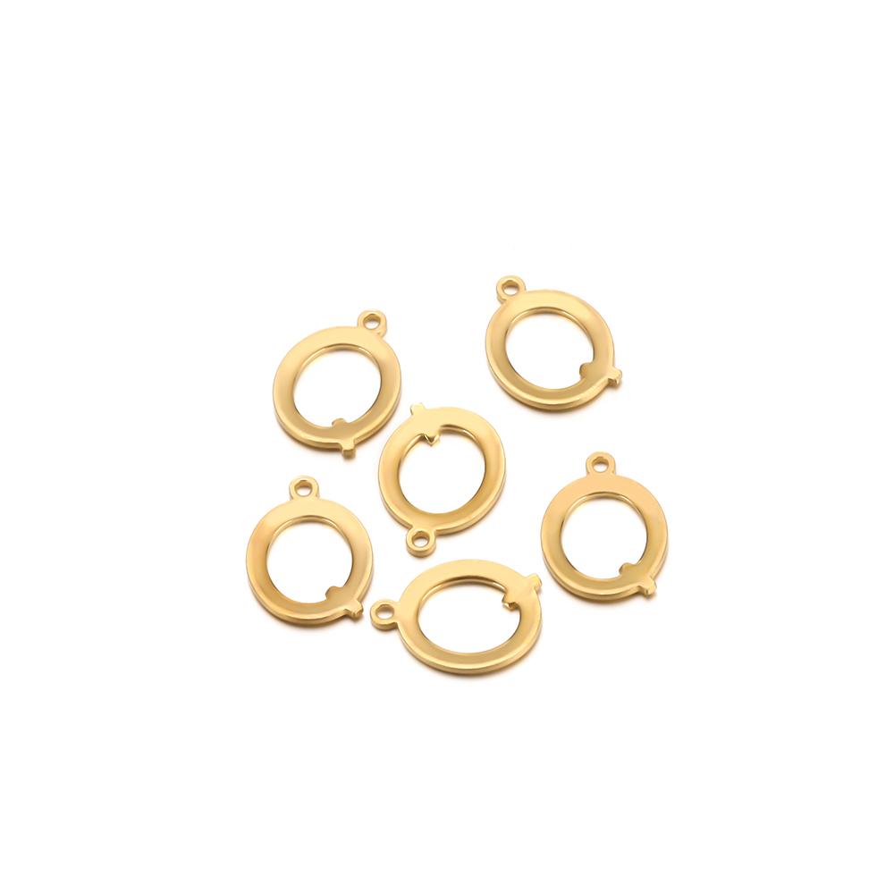 30pcs Stainless Steel Gold Color 26 Letter Pendant Alphabet Charms Necklace Pendant Bracelet Making Earring Findings DIY Jewelry