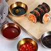 5 Pcs Container Seasoning Dish Child Circle Tray Tomato Sauce Serving Bowls Stainless Steel Round Platter Small Appetizer Plate