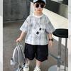 Sommer-Kurzarmset für Jungen Sommerkleidung für Jungen Sommerkleidung Modisches Kinder-T-Shirt