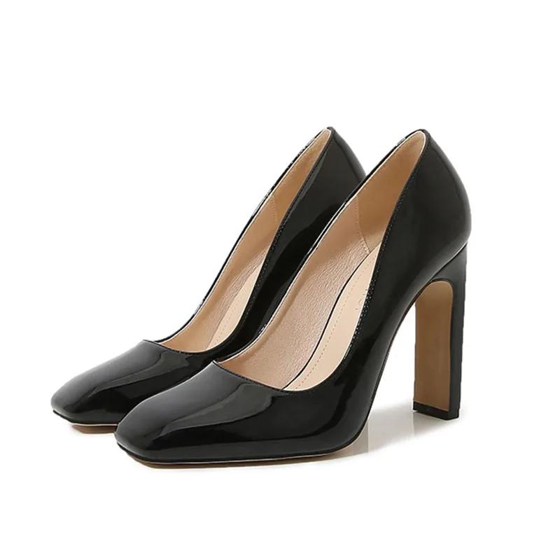 2025 Frühling Sommer Mode Damen Schuhe mit Absatz Frau Partyschuhe Marke Damen Pumps Super High Heels 10cm Übergröße 42 Schwarz D272