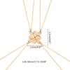 4 Piece Four Leaf Clover Stitching Necklace Magnet Stone BFF Friendship Heart Pendant Chain Choker Necklace Jewelry
