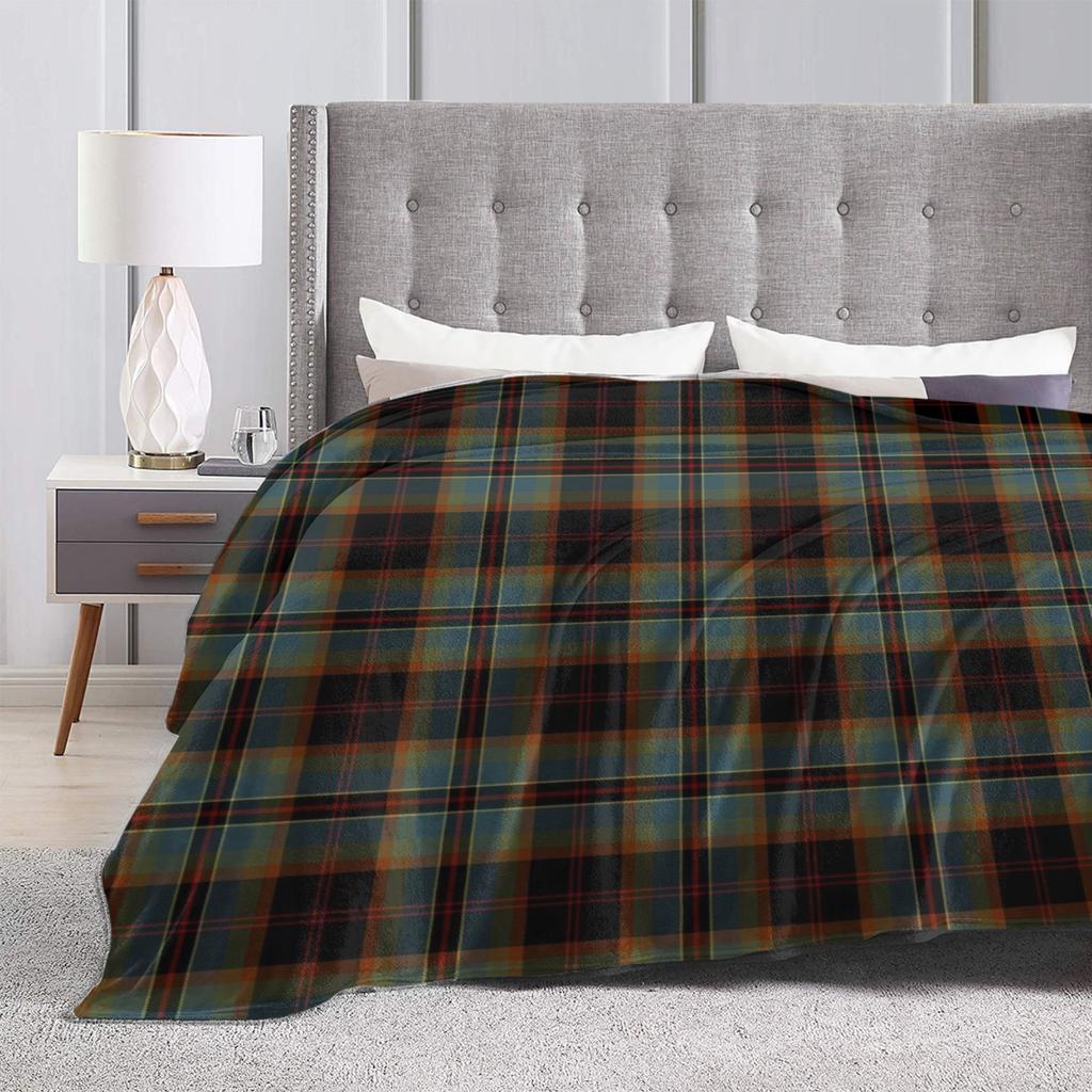 Yellow Tartan Blankets Warm Novelty Plush Bedding Throws For Boy Girl Couch Chair Flannel Bedspread Bed Cover