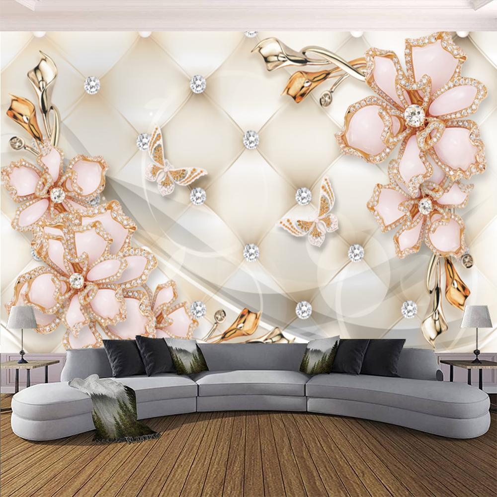 

Цветочная фреска Романтические обои с цветами ручной росписи Для стен спальни Гостиная Домашний декор 200 cm(W) x 140 cm(H)