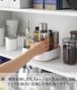 Yamazaki Tower Rotating Storage W20 x D20 x Spice Seasoning Tabletop Product 2198 Rack, Square, White, Approx. H6.3cm, Rack, Rack, Tray, Rack, Number