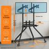 Jianleji Mobile Multi-Screen Stand for 1-4 Monitors, Office VESA Compatible