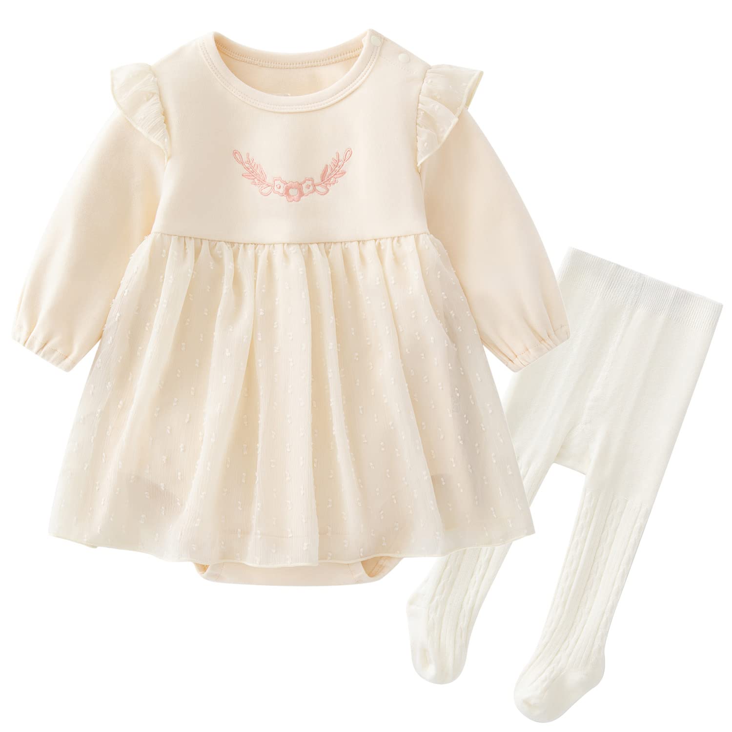 

Детское гнездышко Детская пижама с длинным рукавом для новорожденных Милый скандинавский цветочный принт Включает размеры по месяцам Одежда, Платье/Ромпер для девочек, Домашняя одежда, Хлопок, Мягкий,