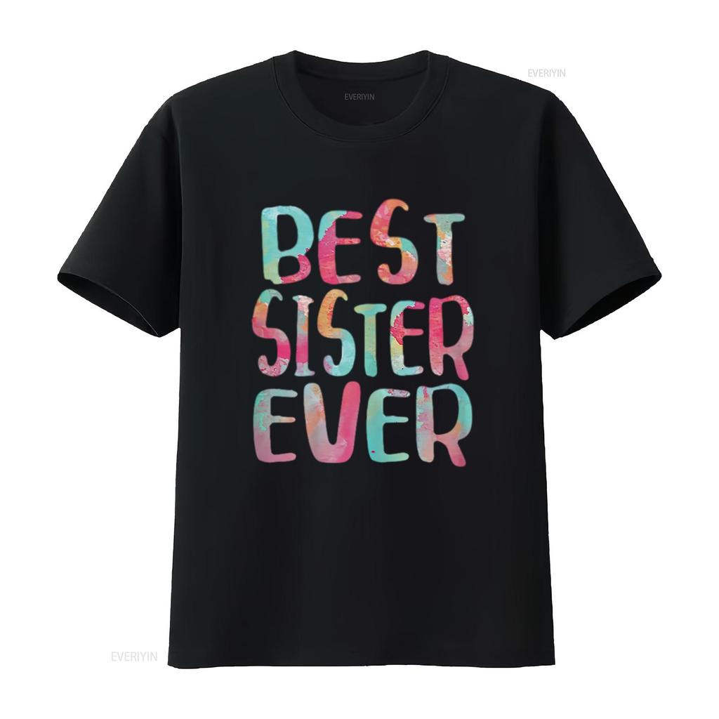 Best Sister Ever Womens T Shirt Mother s Day White vintage Washed fashion Casual Stylish Unisex Top For Everyday Wear homme