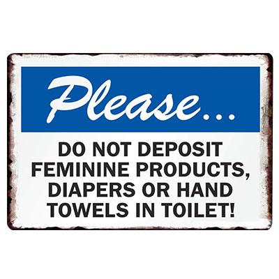 Vintage Metal Tin Sign Toilet  Pub Wall Decor Rustic Retro Bar Plaque Home Man Cave Garage Decor