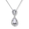 ZAKOL Classic Water Drop AAA Cubic Zirconia Pendant Necklace for Women Aesthetic Luxury Trendy Wedding Zircon