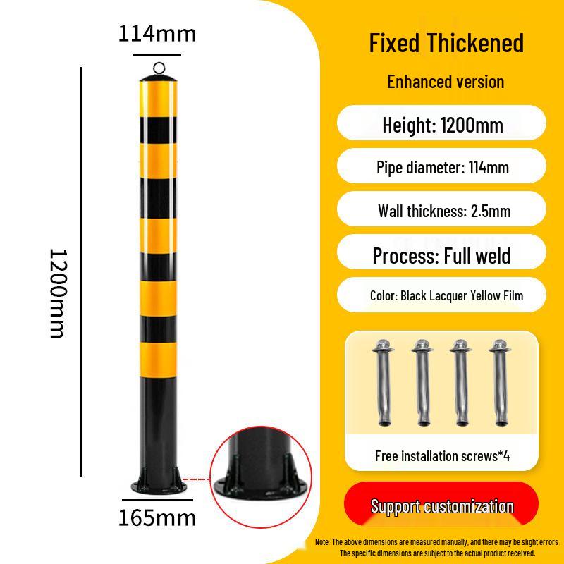 Reflective Anti-Collision Car Stopper Steel Warning Post