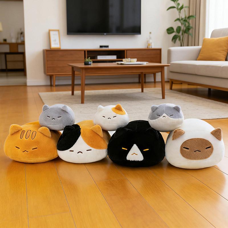 Kids Plush Cat Pillow With Highquality Cotton Filling Perfect For Bedside Decor