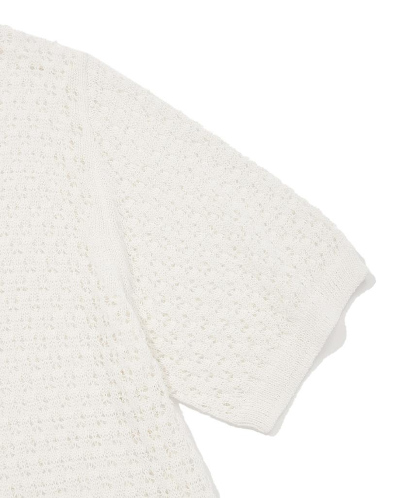 FALLETT Curly Collar Knit Ivory