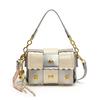 This year's popular bags 2025 spring new Korean version fashion splicing small square bag personalized rivets niche messenger bag