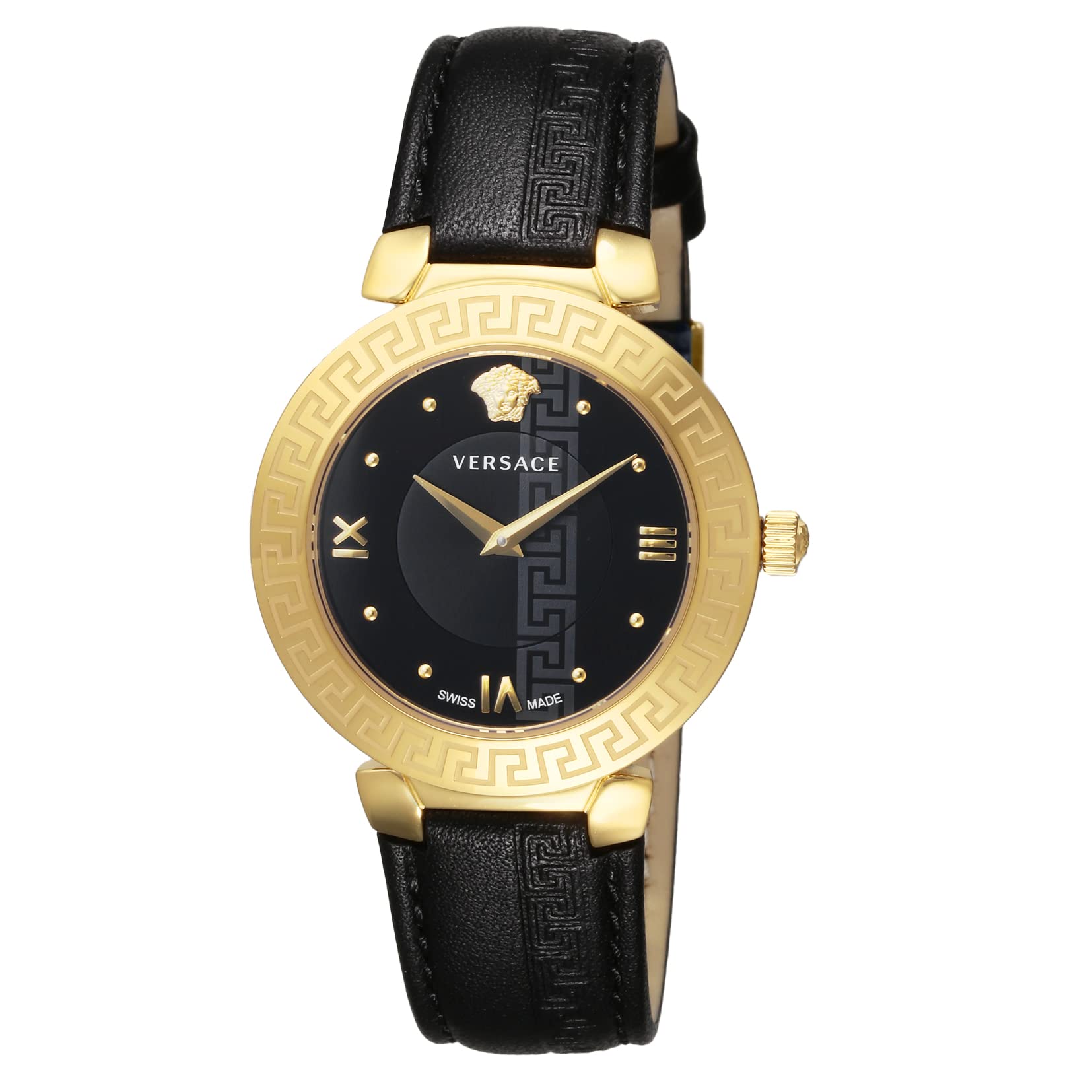 

Watch DAPHNIS Black Dial Stainless Steel Sapphire Glass Quartz 35MM Swiss Watch V16050017 [Versace] Women s [Item] чорний