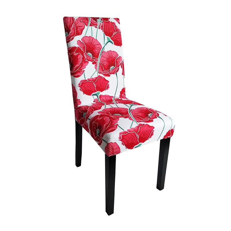 Heißer Verkauf, Halbschnitt, Stuhlhusse, Dekoration, Elastische einteilige bedruckte Stuhlhusse, Haushalt Esszimmerstuhlhusse