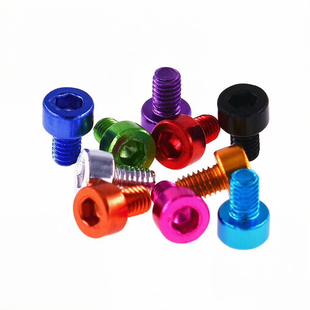 5pcs M3 M4 M5 M6 Colourful Aluminum Hex Socket Cap Head Machine Screw Bolts Aluminum Allen Scerw Length:16/18/20/25/30/40mm