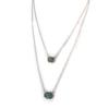 Les Trésors De Lily [N8820] - Silver Green 'Mineralia' Necklace